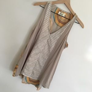 Anthro Porridge | Beige Textured Tank Top | Size M